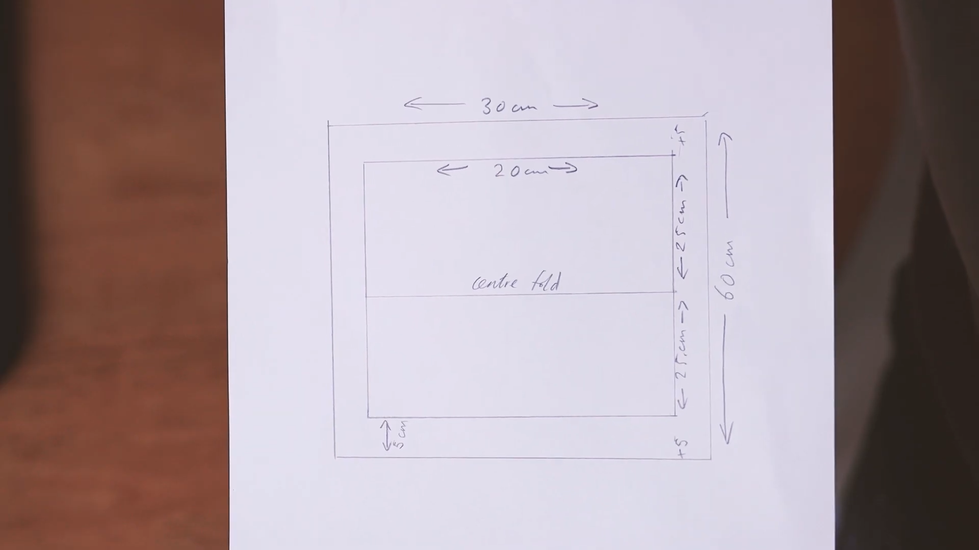 Drawn plan of van door pockets