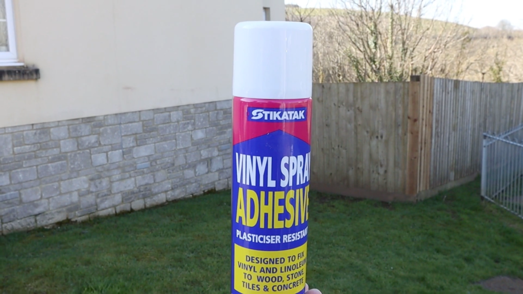 Can of Stikatak vinyl spray adhesive