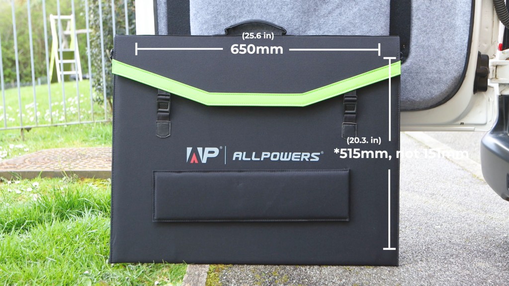 Folded AllPowers SP-033 200W folding solar panel